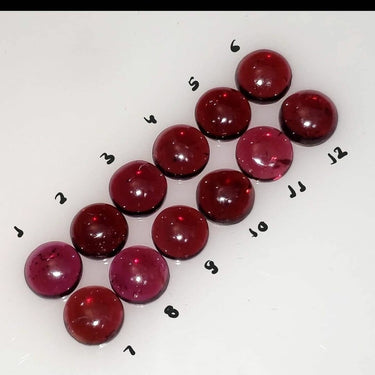 Natural FINE Almandine Garnet 7mm Round Cabochon